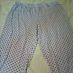 Nautica Blue Striped Pajama Black Polka Pants (2x)